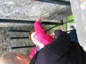 Ava about to Kiss the Blarney Stone